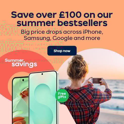 Save over £100 on our summer bestsellers. Big price drops across iPhone, Samsung, Google and more.